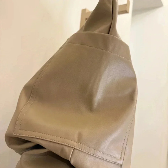 Laundry by Shelli Segal Women's Tan Pencil Skirt  M Knee Length Vegan Leather - Picture 7 of 12